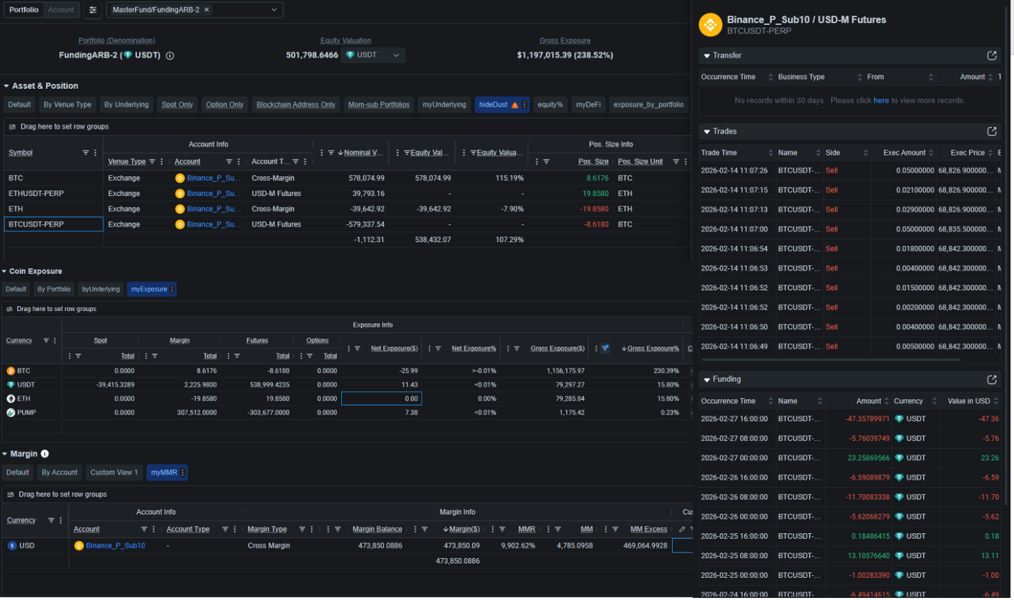Portfolio Management summary to transaction detail screenshot