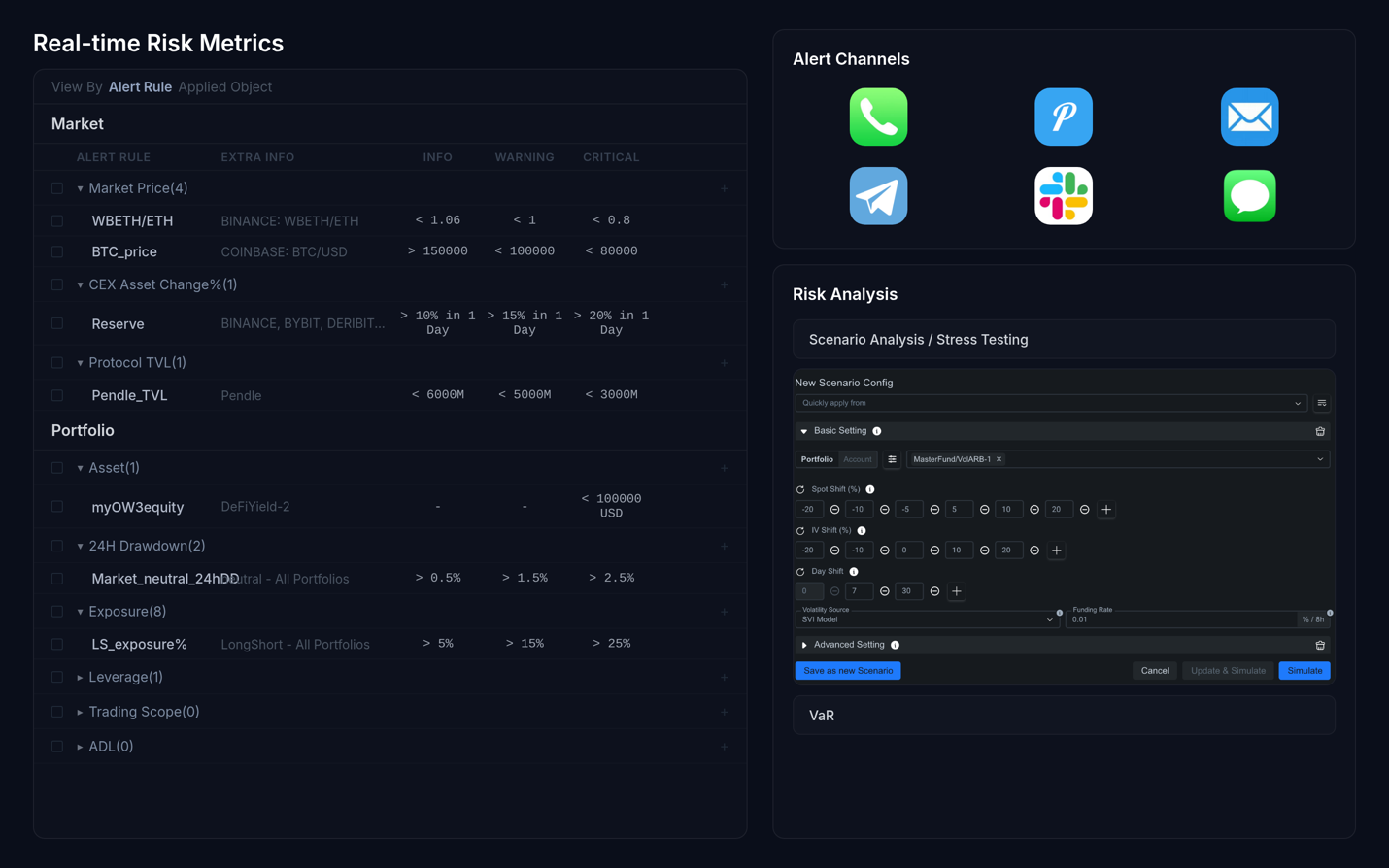 Allocators risk management screenshot