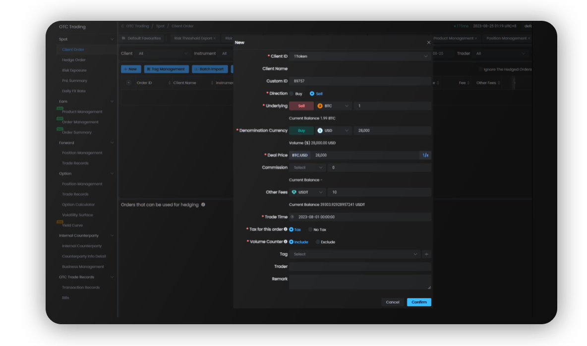 Trade Booking and Result Calculation